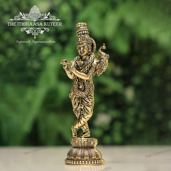 5.5 Inch Lord Krishna <br> With Peacock