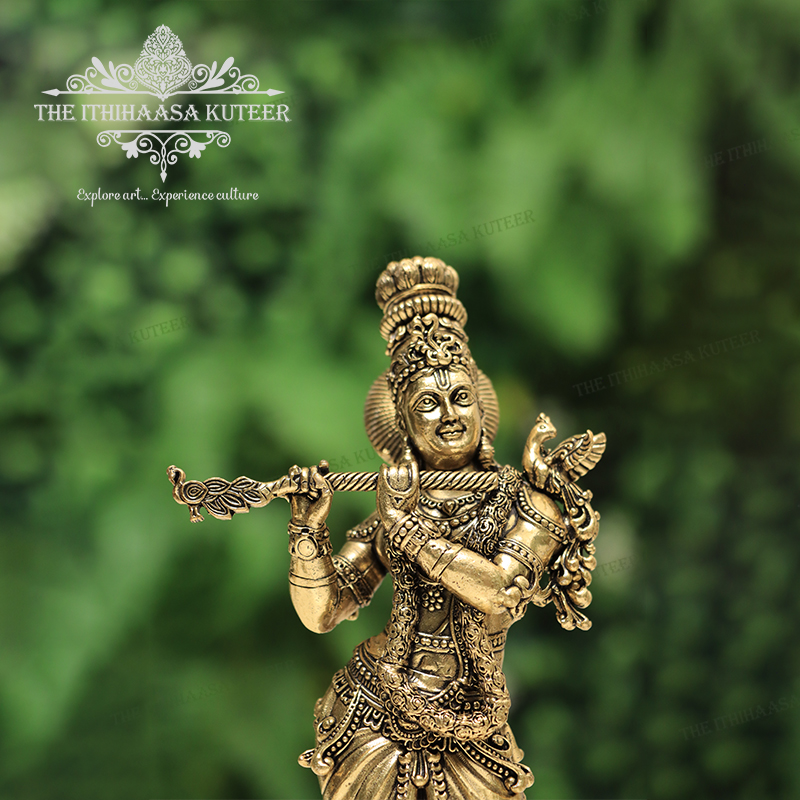 8 Inch Lord Krishna<br> With Peacock