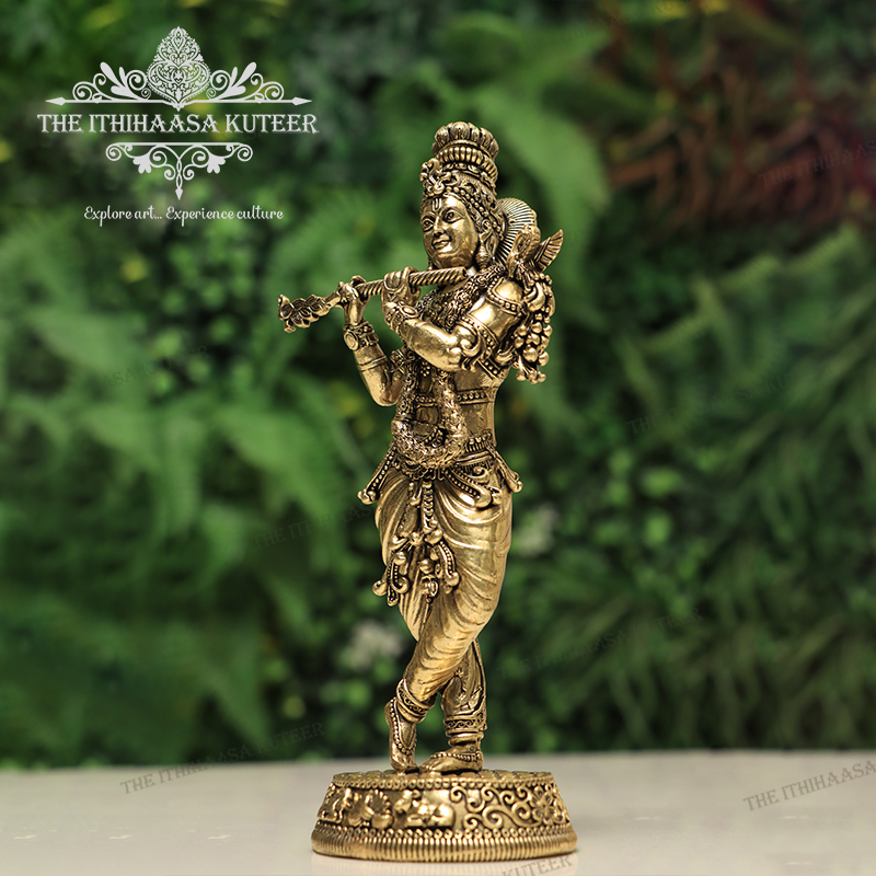 8 Inch Lord Krishna<br> With Peacock