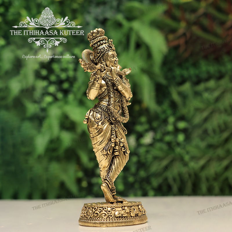 8 Inch Lord Krishna<br> With Peacock