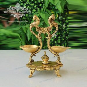 7 Inch Twin Parrot<br> Diya Stand