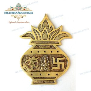 Brass Kalash With Om <br>Swasthik & Ganesh